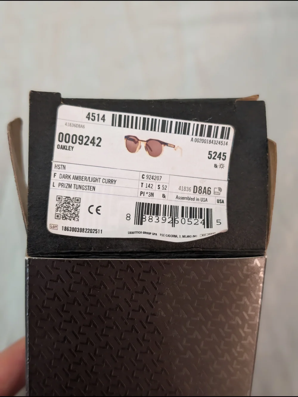 NWT Oakley HSTN Kylian Mbappé Sunglasses Dark Amber Prizm Tungsten OO9242-0752